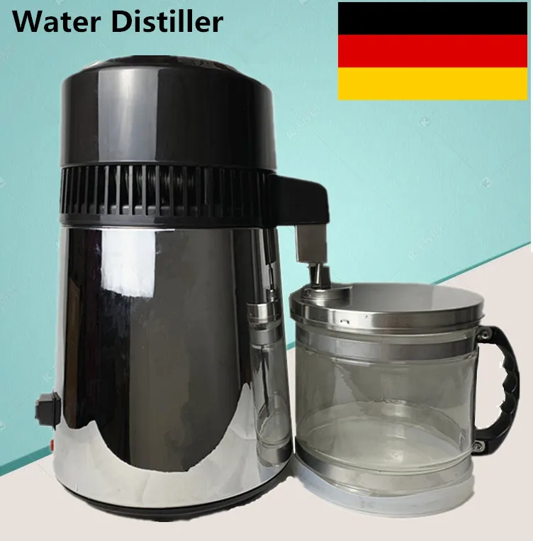 Дистиллятор для воды из нержавеющей стали фильтр тела со стеклянной баночкой с CE