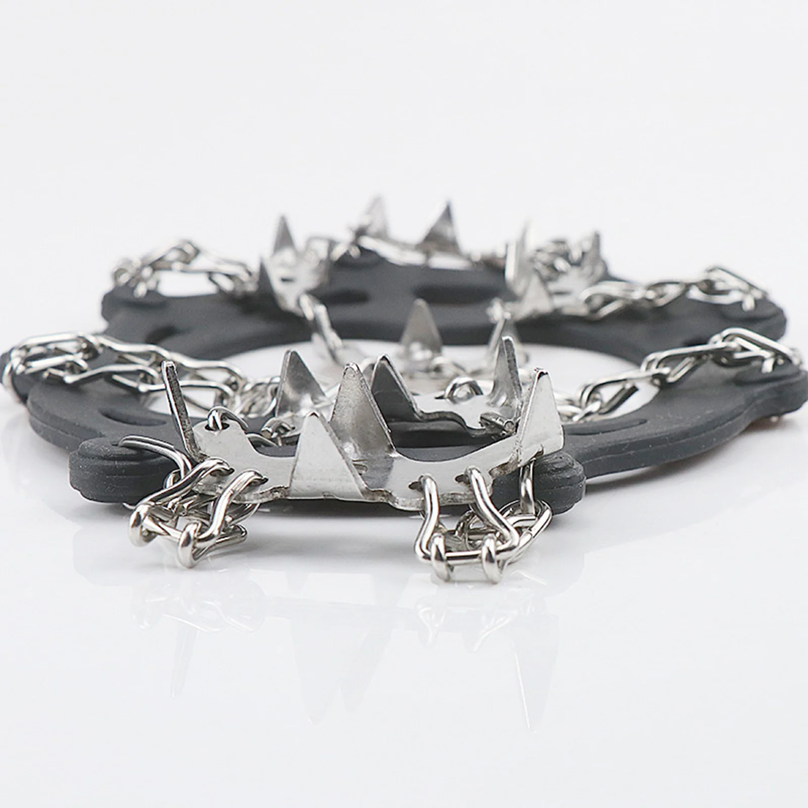 

1 Pair Anti Slip 19 Spike Ice Cleat Crampon Shoe Covers for Walking Climbing