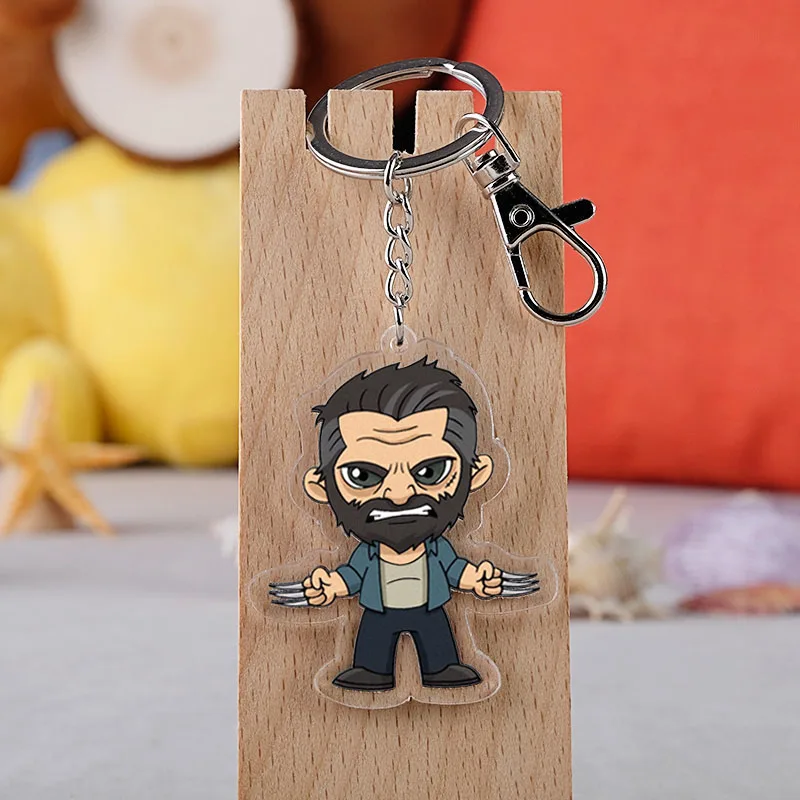 Фильм Marvel X men косплей брелок акриловый Мужской Росомаха зверь двухсторонний