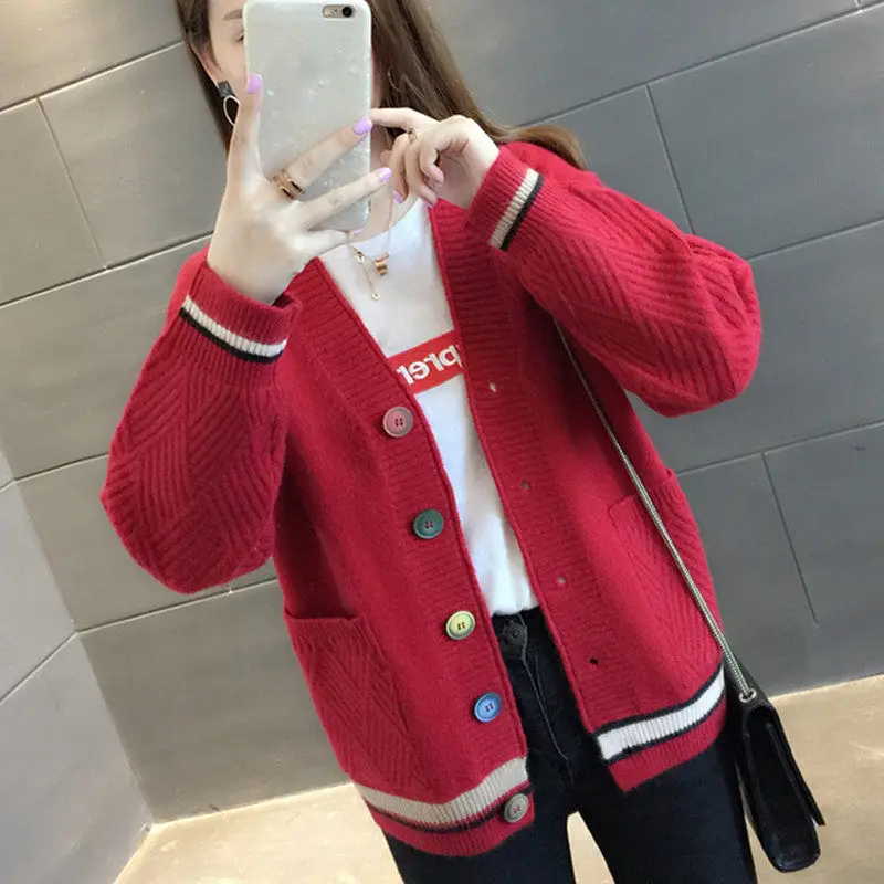 

Sweater Jacket Women Short 2020 Spring and Autumn New Women's Korean Style Loose Knit Cardigan Wild Student Trend