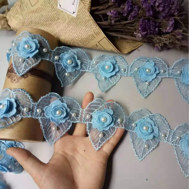 2 двор синего цвета хлопковые брюки песчаного жемчуг алмаз цветок вышитая