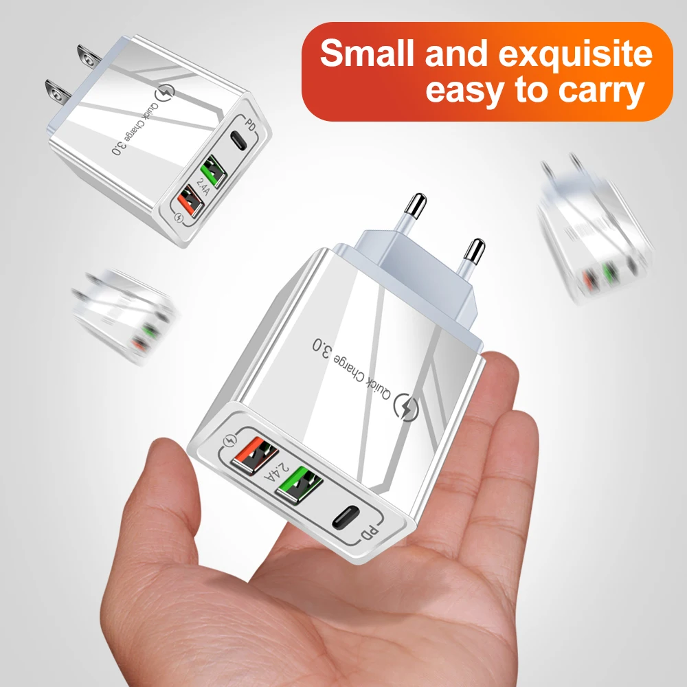 USB Charger PD Type C Quick Charge 3.0 QC 4.0 Fast Mini Travel Mobile Phone Chargers For iPhone 11 Pro Max XR X Samsung S10 Plus | Мобильные