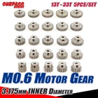 Шестерня двигателя SURPASS HOBBY M0.6, металлическая шестерня, 3,175 мм, 13T, 15T, 17T, 19T, 21T, 23T, 25T, 27T, 29T, 33T, 5 шт.комплект для радиоуправляемых автомобилей 18 110 Traxxas