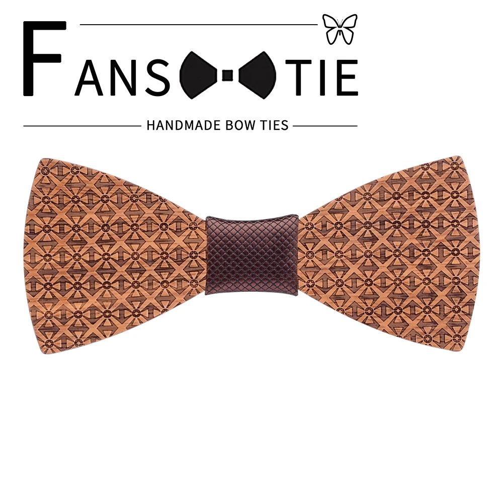 Красные Классические мужские галстуки бабочки из 100% цельного дерева новые