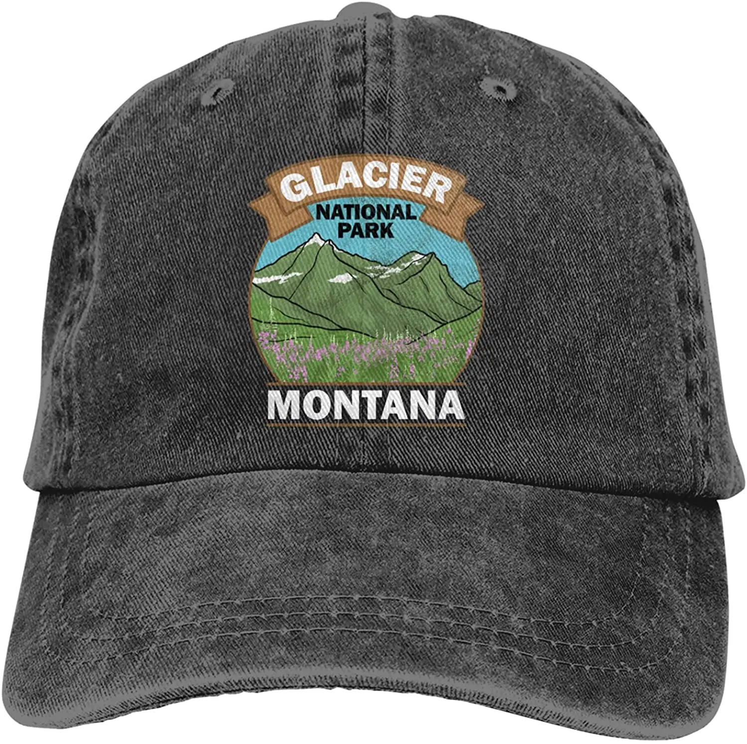 

Сувенирные винтажные подарочные Ретро шляпы в стиле национального парка горного Монтаны, бейсбольная джинсовая кепка, удобная мужская жен...