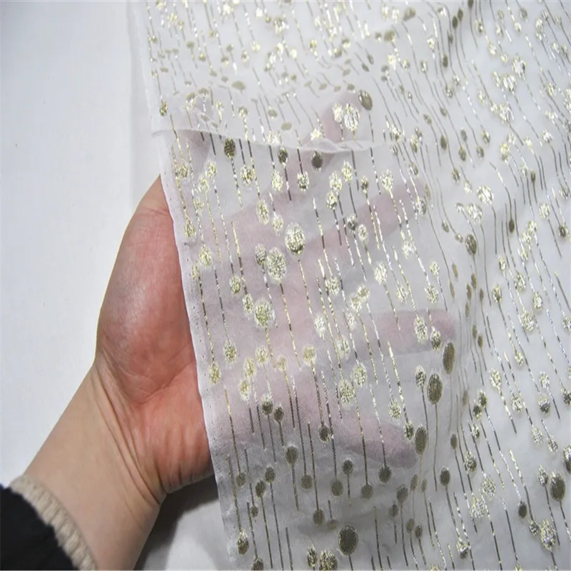 10 момме шелковая ткань с металлическим люрексом 44 дюйма органический мягкий