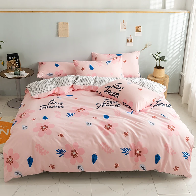 

Bedding Set 4 In 1,Unique Design Skin-Friendly,Microfiber 1 Duvet Cover,2 Pillow Shams and 1 Bed Sheet,Queen,King,Twin,Full Size