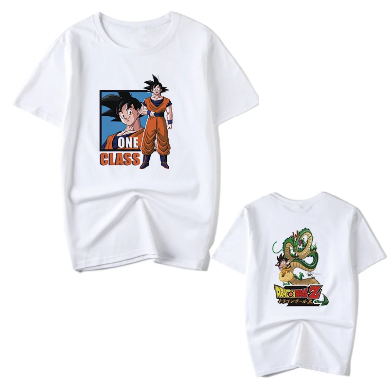 Футболка с принтом Жемчуг дракона Z для мужчин белая Повседневная футболка Гоку