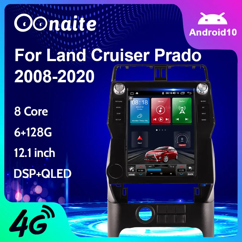 Автомагнитола 2DIN Android 9 0 для Toyota Land Cruiser Prado 150 2008-2020 Автомобильный мультимедийный