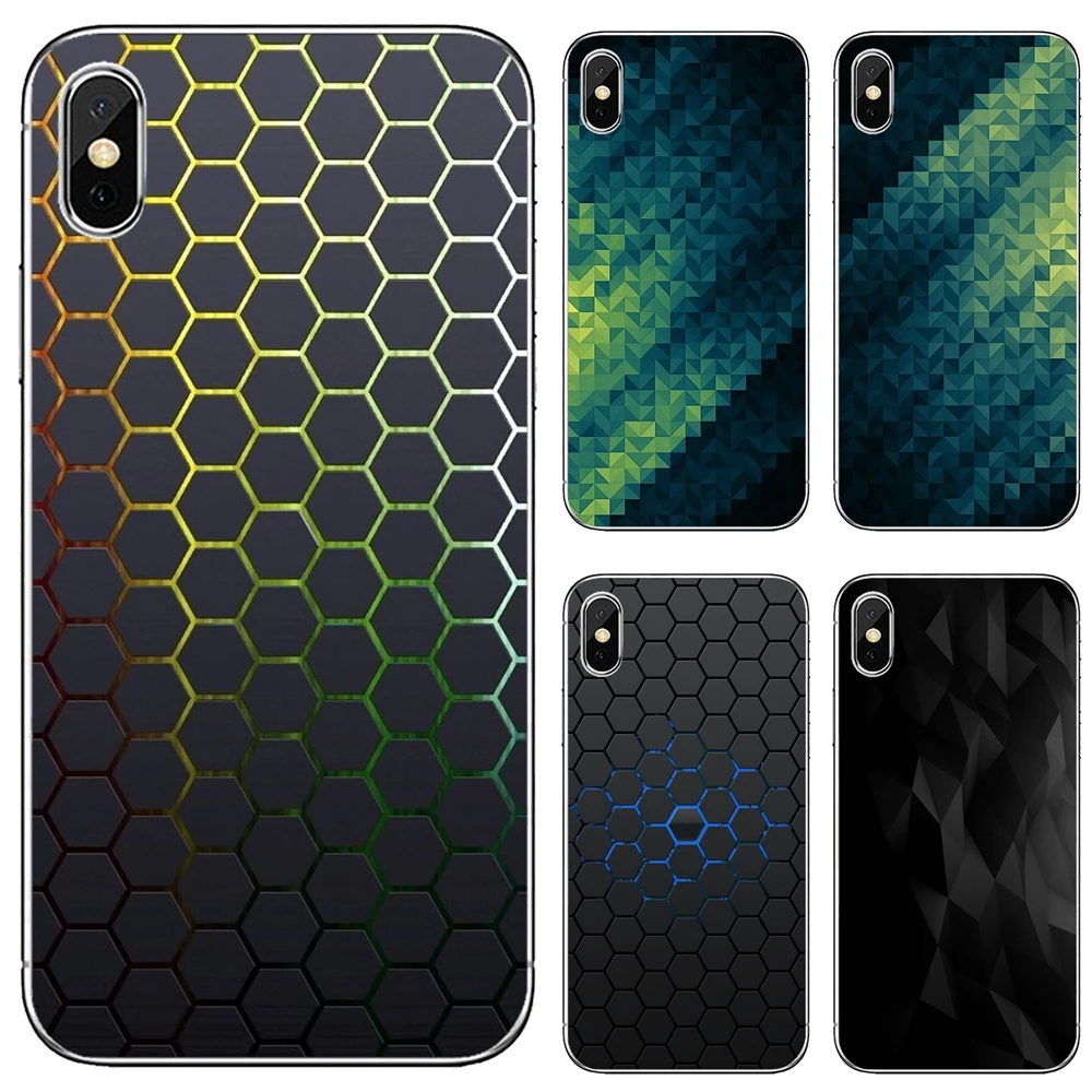 Силиконовый чехол для Huawei Honor 6 6A 7 7X 7A 7C 8 8C 8X 9 9X 10 10i 20 Lite Play Pro многоугольный
