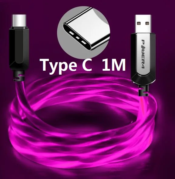 Micro-Pink-1m-1pc Power4 два пакета Micro USB шнур 3,0 для Android телефонов зарядное устройство Реверсивный Micro светодиодный кабель USB для samsung быстрой зарядки Microusb - Цвет: Micro-Pink-1m-1pc
