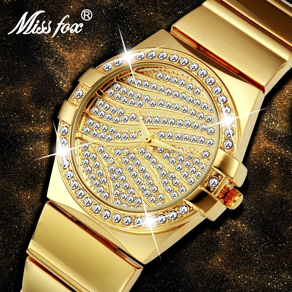 MISSFOX Weave золотые часы для женщин известный бренд Кварц женские дизайнерские