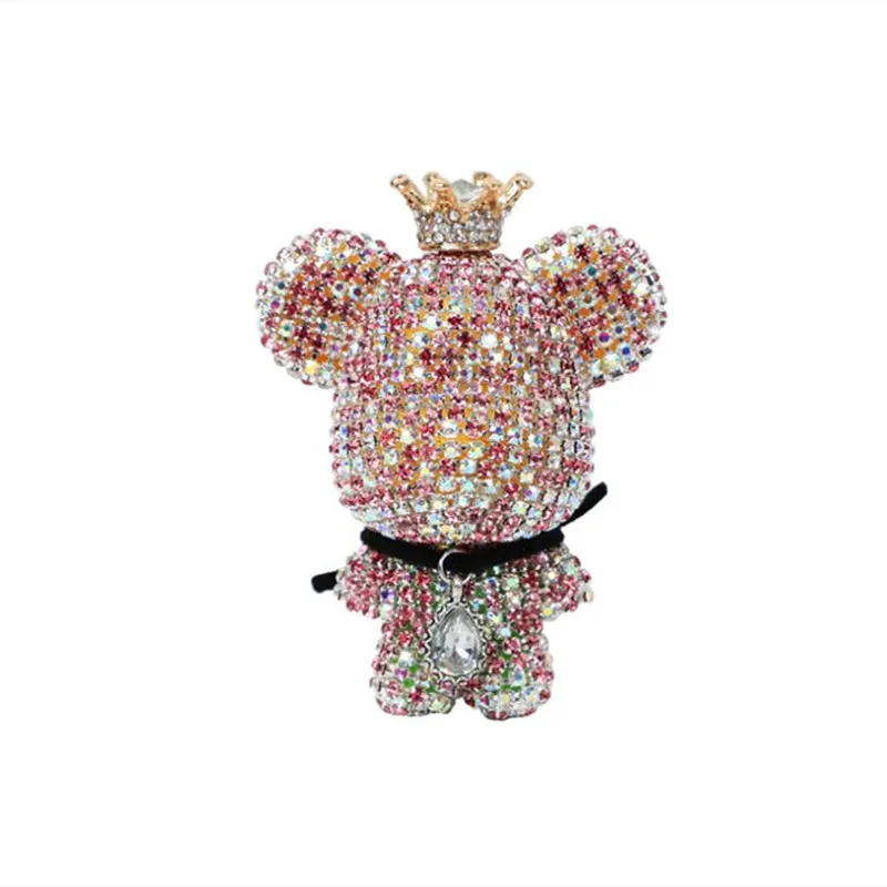 

Creative crown diamond cute bear car violence bear fragrance perfume clip air outlet aroma car decoration air fresher cute