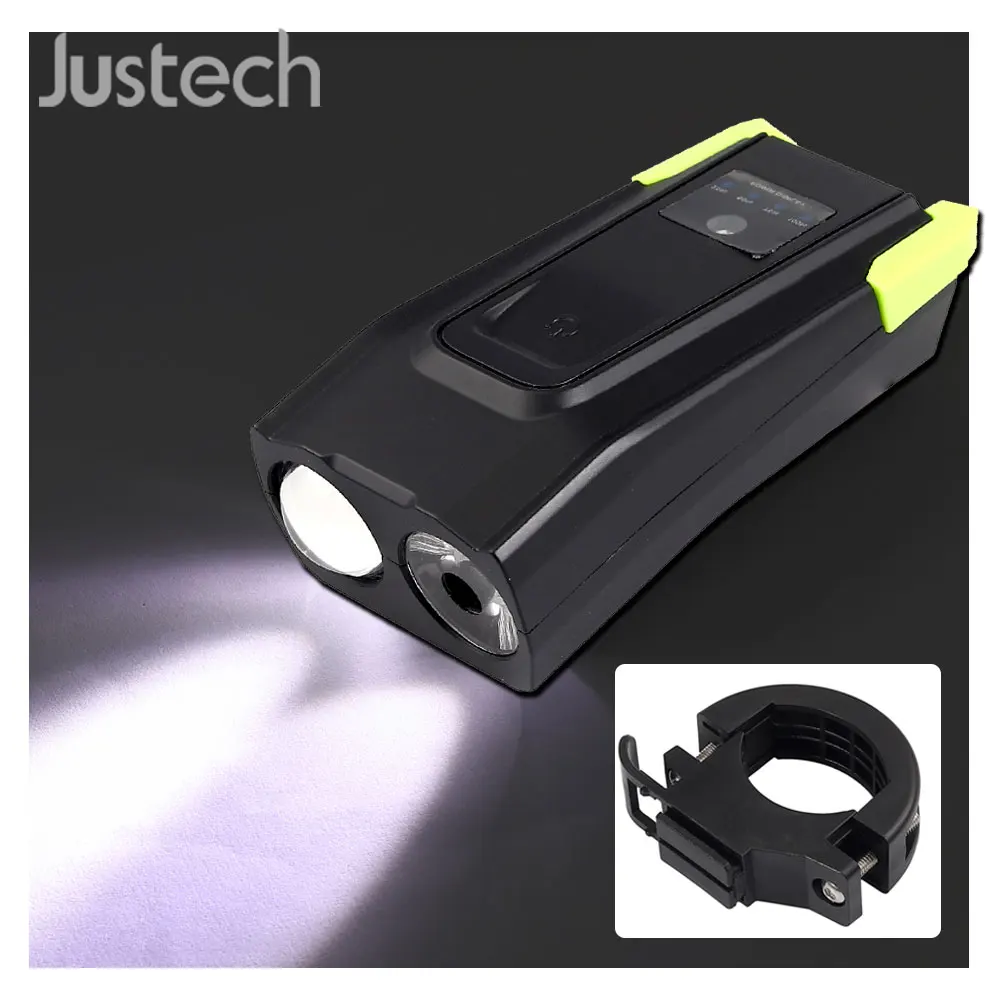 

Justech Smart Induction Bicycle Headlight 2T6 LED Front Light 2000mAh with Horn 800 Lumen USB Rechargeable Bicycle Safety Lights