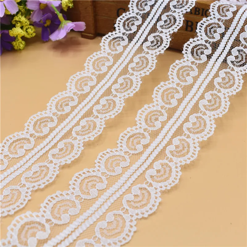 10 ярдов красивая белая Бриллиантовая кружевная отделка 45 мм ткань сделай сам
