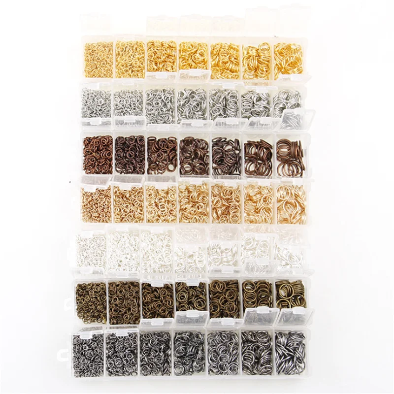 

1 коробка 3/4/5/6/7/8/10 мм открытые соединительные кольца, бронзовые/черные/Золотые/серебряные/Родиевые петли для изготовления ювелирных изделий своими руками