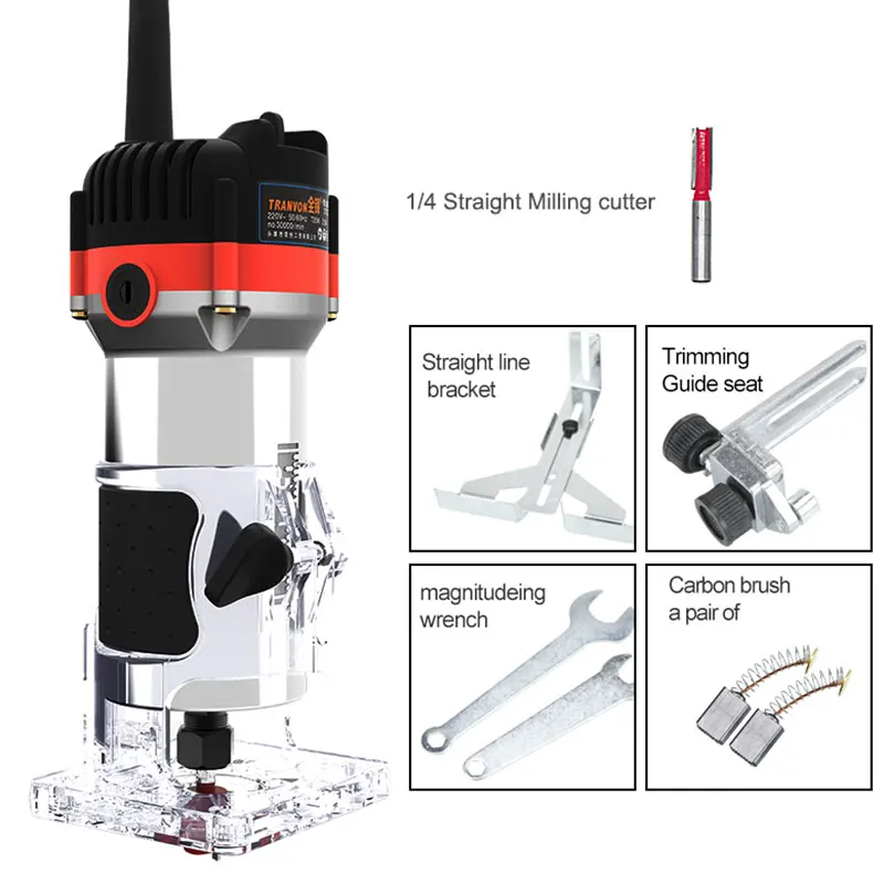 720 Вт Электрический триммер для кромки ламината деревообрабатывающий станок