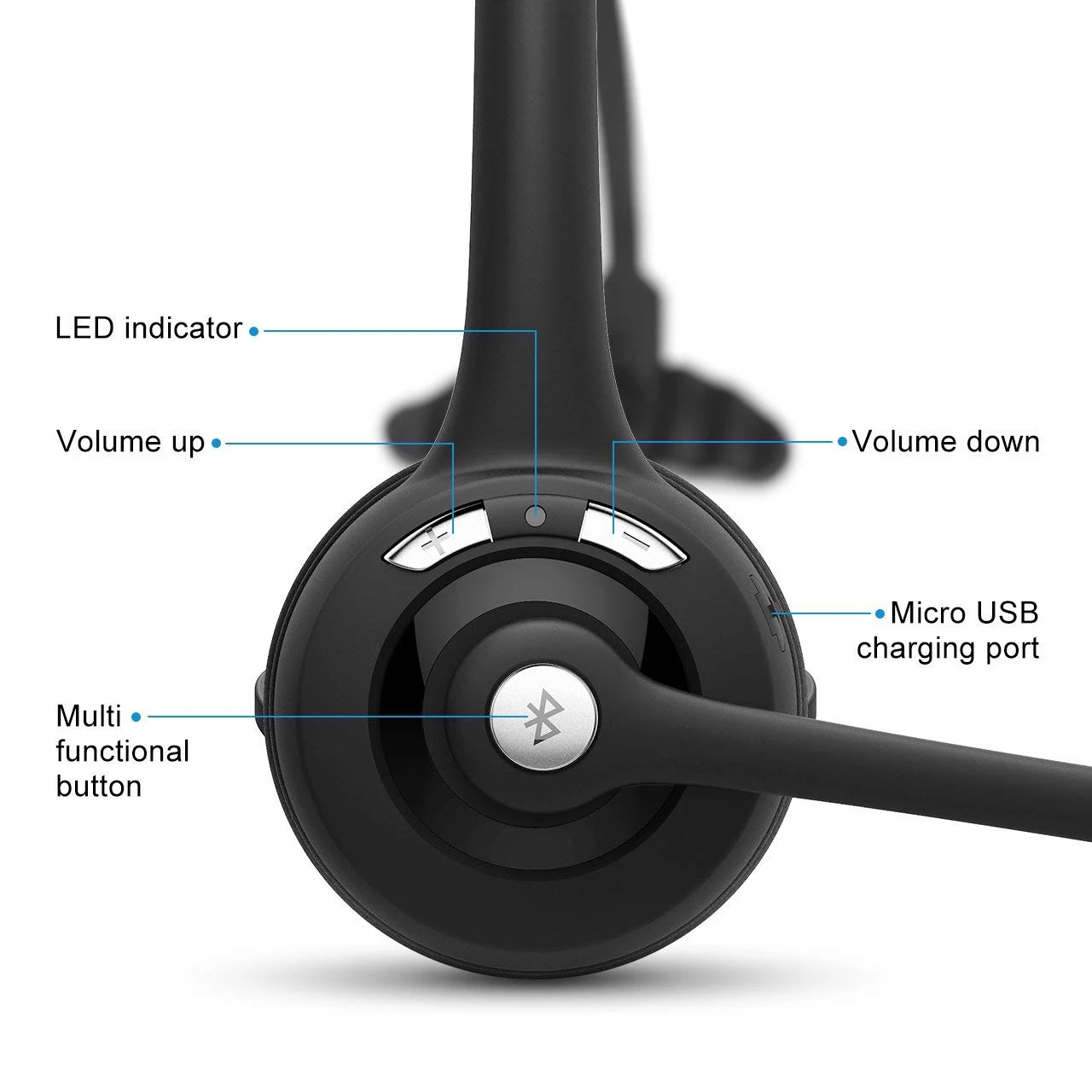 M6 моно Bluetooth офисная гарнитура Беспроводные Бизнес звонки Дальнобойщик водители