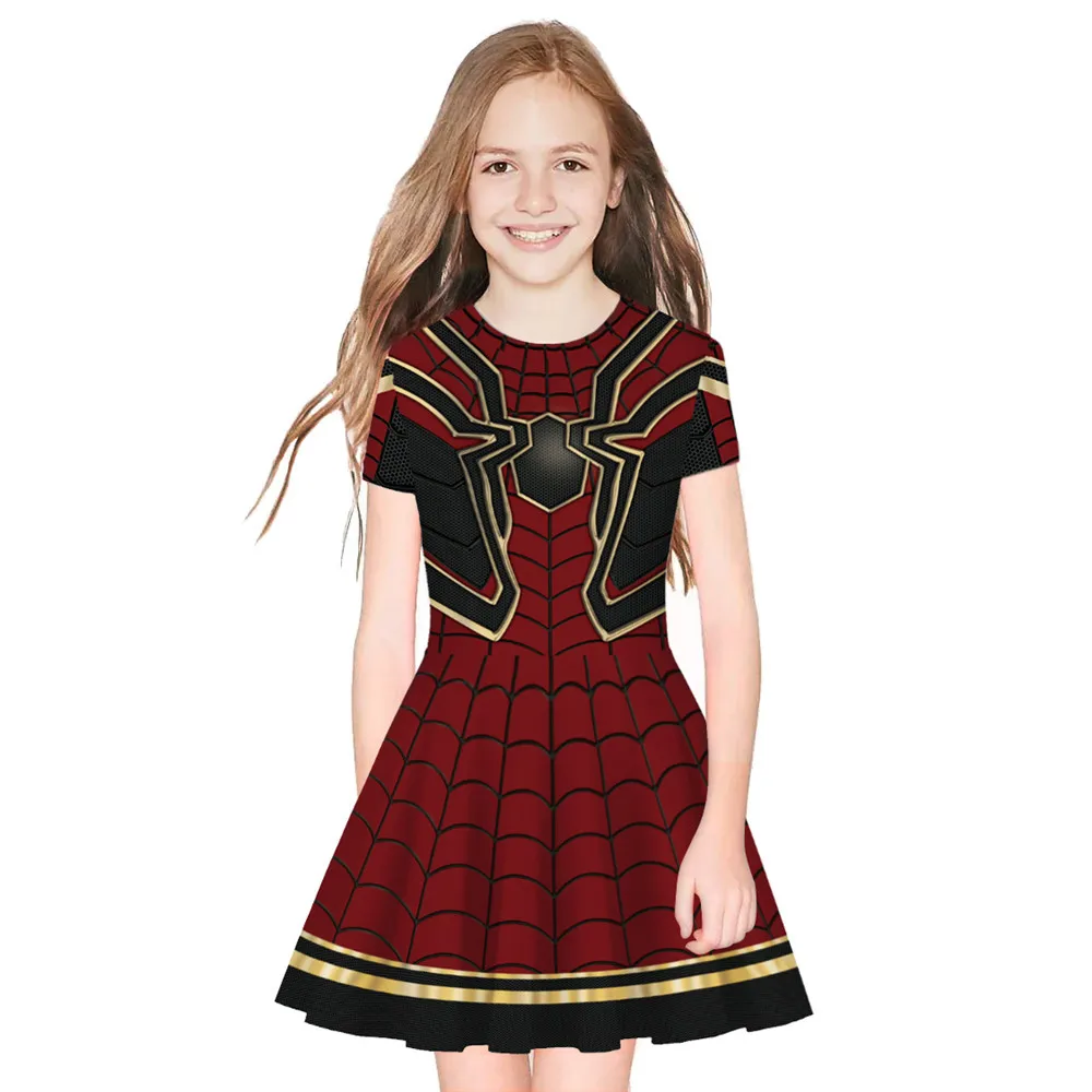 cosplay 3D printed spider hero dress for girls children Halloween Christmas princess gown |