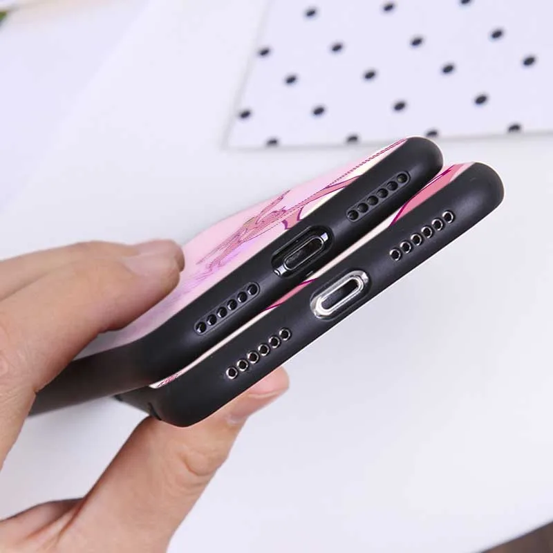 For iPhone X XS MAX XR 7 8 6 6S plus 5S SE Clear Soft Silicone Phone Case Pink Panther cute |
