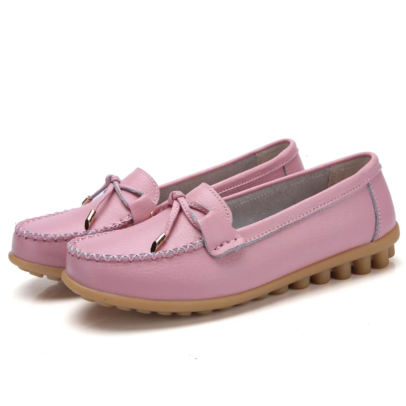 

Fashion Summer Women Flats Genuine Leather Shoes Woman Slip On Ballet Flats Ladies Casual Shoes Female Moccasins Loafers Shoes