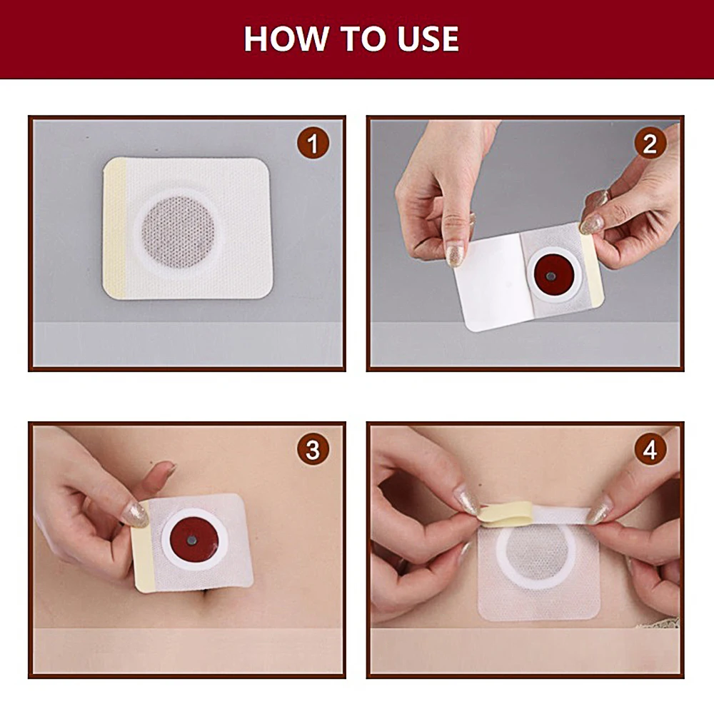 Прямая поставка 90 шт. наклейка на пупок для похудения сжигания жира