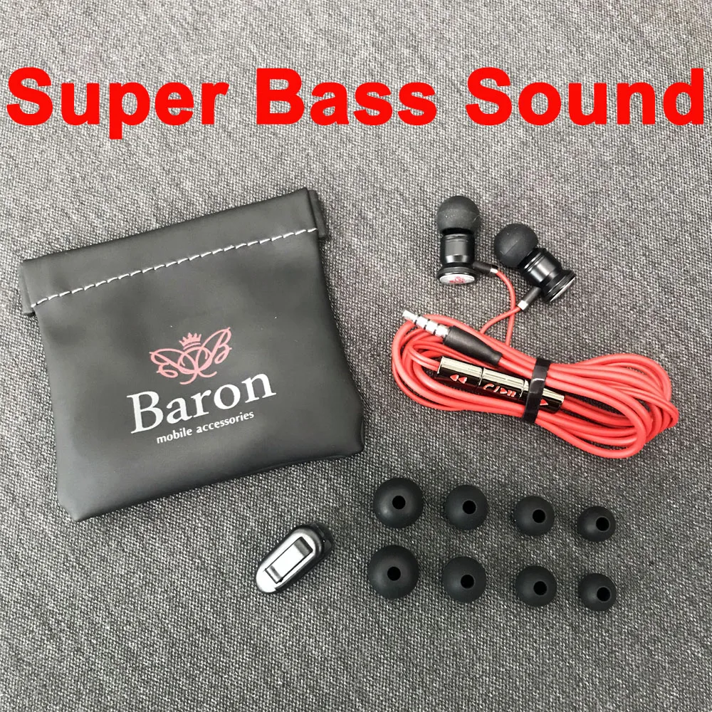 3.5mm Jack In-Ear Earphones with Mic and Control Hifi Super Bass Sound Quality For Android Laptop Desktop PC Computer