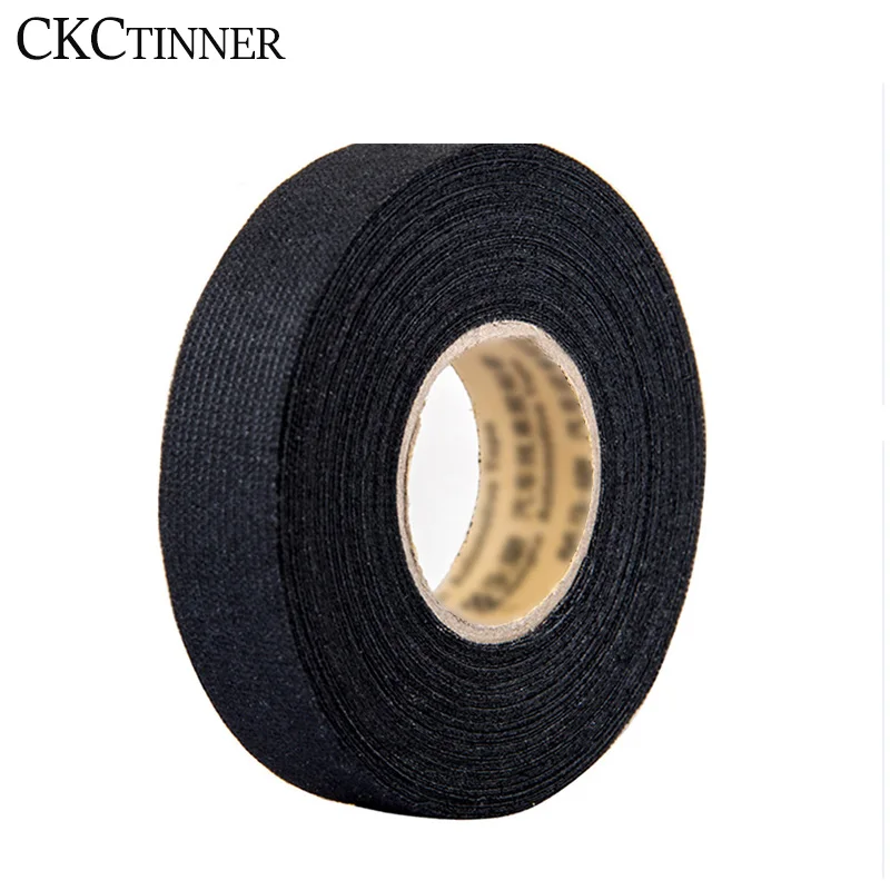 

1pcs 19mm X15m Cloth Fabric Cloth Harness Automotive Wiring Glue High Temperature Tape Car Adhesive Tape Wire Looms