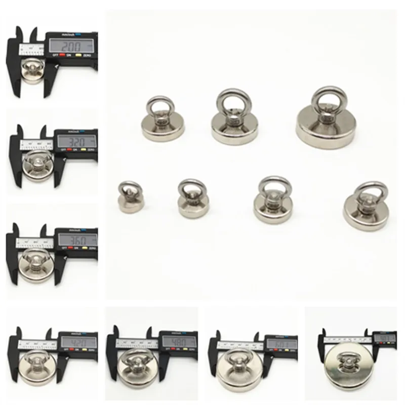 Мощный круглый крючок 7 размеров неодимовый магнит держатель рыболовного