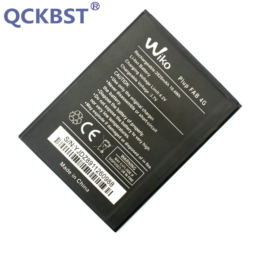 New 100% high quality pulp FAB 4G 3.7v 2820mAh Battery For Wiko Mobile Phone | Мобильные телефоны и аксессуары