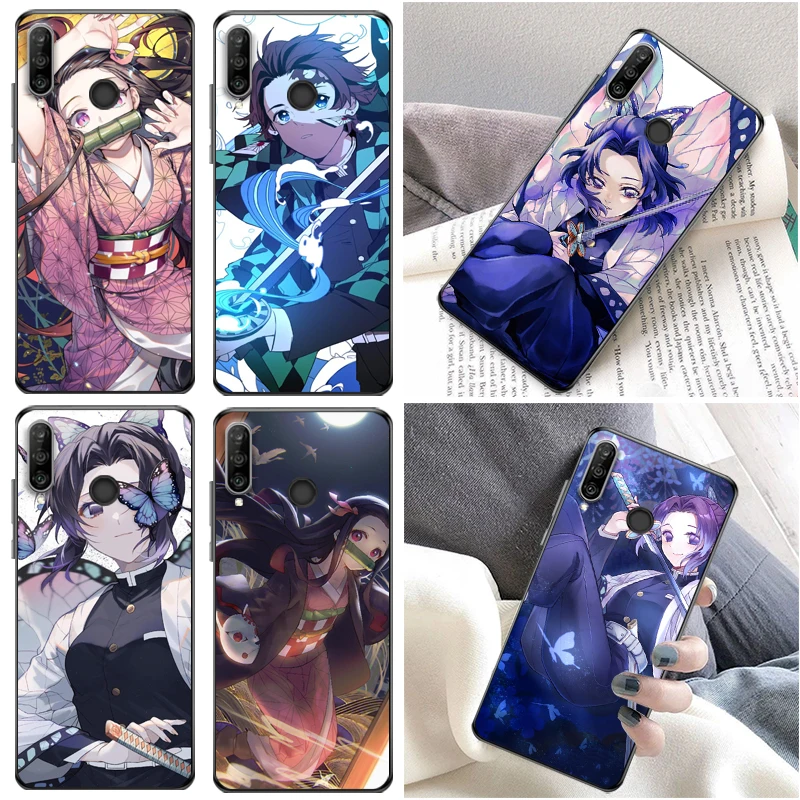 

Demon Slayer Kimetsu No Yaiba Kamado Tanjirou Agatsuma Zenitsu Kamado Nezuko Phone Case For Huawei P30 Pro Lite Funda Coque