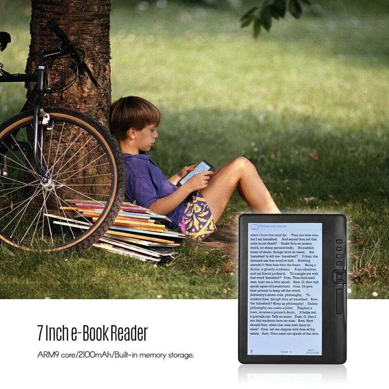 ЖК-дисплей 7 дюймов для чтения электронных книг Цвет Экран Smart Cover с несколькими HD Разрешение цифровая электронная книга Видео MP3 музыкальный плеер(8 ГБ
