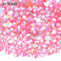 junao ss6 8 10 12 16 20 30 glitter hyacinth ab glass rhinestones glue on flat back stone non hot fix crystals strass for nail
