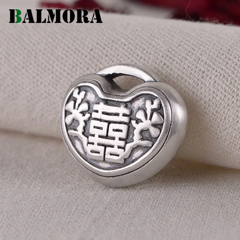 

BALMORA 100% 990 Pure Silver Happiness Ingot Pendant For Children Baby Women Safe & Lucky Pendant With Chain Thai Silver Jewelry