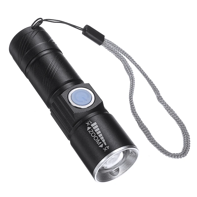 Мини Портативный светодиодный фонарик USB Перезаряжаемые Кемпинг Пеший Туризм