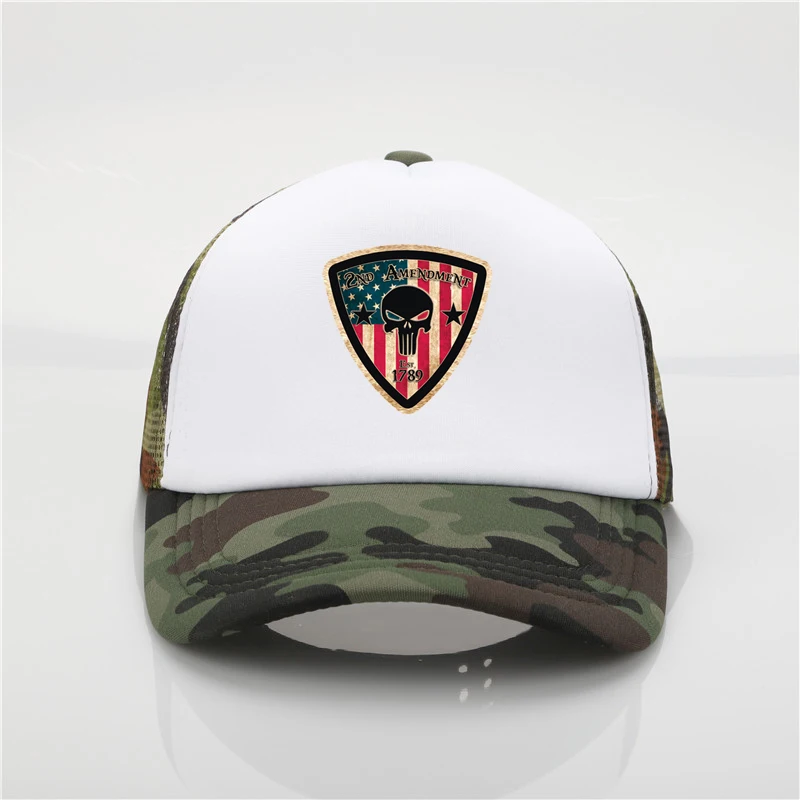 Модная шапка поправку Каратель принт Кепка бейсболка для мужчин летняя чистая