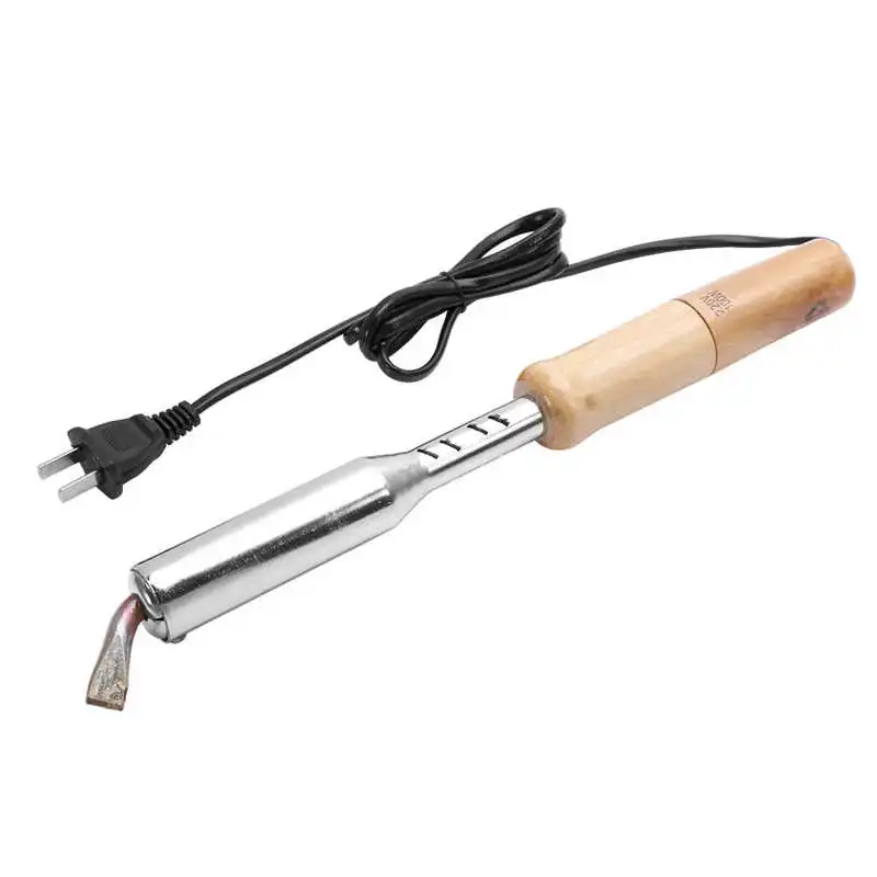 

Электрический паяльник, 1 шт., 220 В, сварочное долото, наконечник, деревянная ручка, домашний инструмент, американская вилка, полезное железо