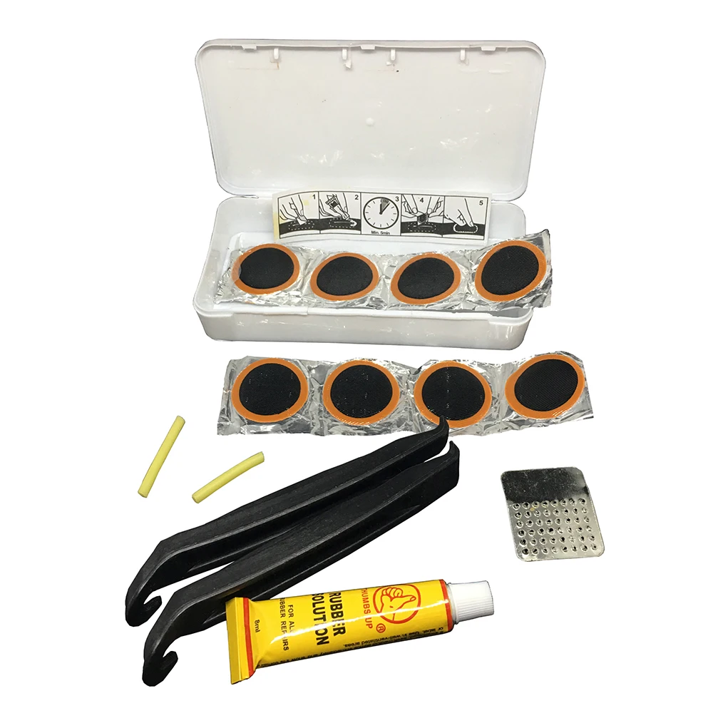 

WasaFire Bike Bicycle Repair Tools Cycling Mender Tire Repair Rubber Patch Glue Lever Set Tire Fix Kit Mountain Bike Accessories
