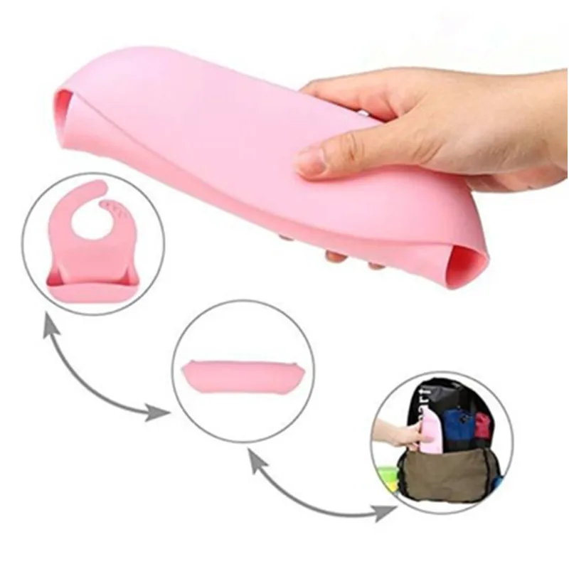 Fashionable Silicon Breastplate Baby Bib Waterproof Solid Infant Bandana Bibs Newborn Feeding Burp Cloth Drooling Scarf Dropship