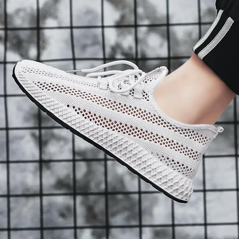 

2021 Hot Sell Summer Running Shoes Jogging Sneakers Breathable Mesh Cool Lace-up Outdoor Comfortable Men Casual Driving Shoes