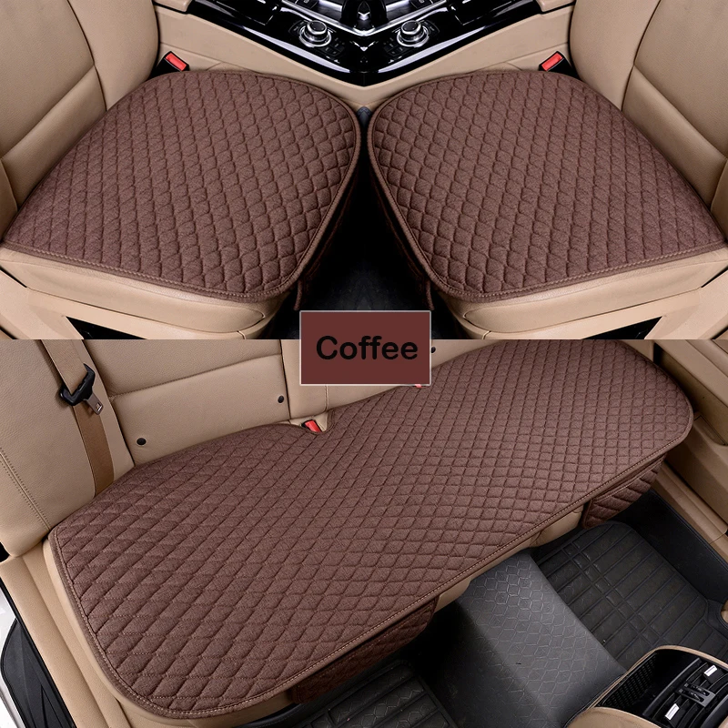 

Car Cushion Car Seat Cover Cushion Four Seasons Front Rear Flax Cushion Breathable Protector Auto accessories auto interior prod