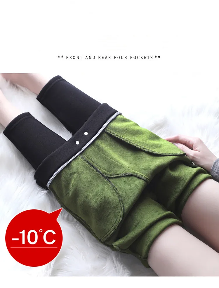 

Winter Women Leggings Fleece And Thick Warm Pencil Pants Velvet Warm Pants Hight Waist Leggings Comfortable Women Leging