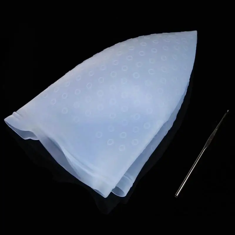 

Silicone Dye Hair Cap with Professional High-quality Comfortable Portable Durable Needle Frosting Tipping Hat Styling Tool