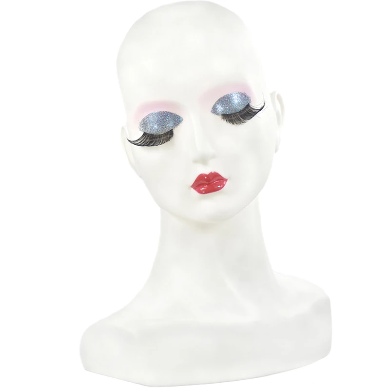 Женский манекен белая голова-подставка для парика специальный с орнаментом
