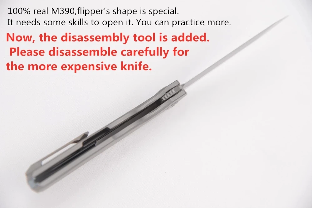 Титановая ручка JUFULE Real M390 RFT TC4 складное лезвие Керамический шарикоподшипник для