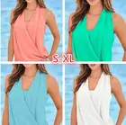 Женский Повседневный Топ с открытыми плечами, однотонный Свободный Топ с коротким рукавом летучая мышь и круглым вырезом, на шнуровке, лето 2021