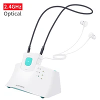 wireless tv headphones artiste e1 2 4ghz digital hearing aid headsets system with optical headphones for tv watchinglistening