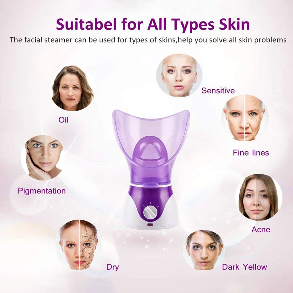 

130W Household Facial Mist Steamer Deep Cleanser Nano Spray Spa Beauty Instrument Portable Water Replenishment Instrument