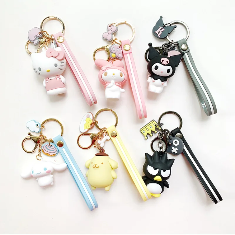 Figuras de acci&oacute;n de pasatiempos para ni&ntilde;os, llaveros creativos de Mymelody, Kuromi, Cinnamorol, Bolsa Escolar, colgante, decoraci&oacute;n, juguetes, regalo-0
