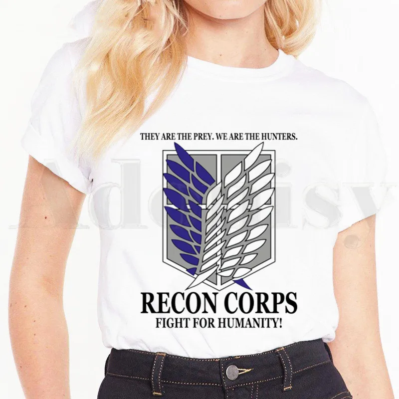 

Attack on Titan Shingeki No Kyojin Levi Ackerman Women's T-shirt Short Sleeve Female Tops Tees Harajuku VintageT Shirts